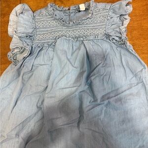Crown & Ivy Light Blue Smocked Top